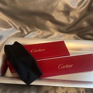 Cartier eyeglass box with Cartier cleaning cloth. Authentic